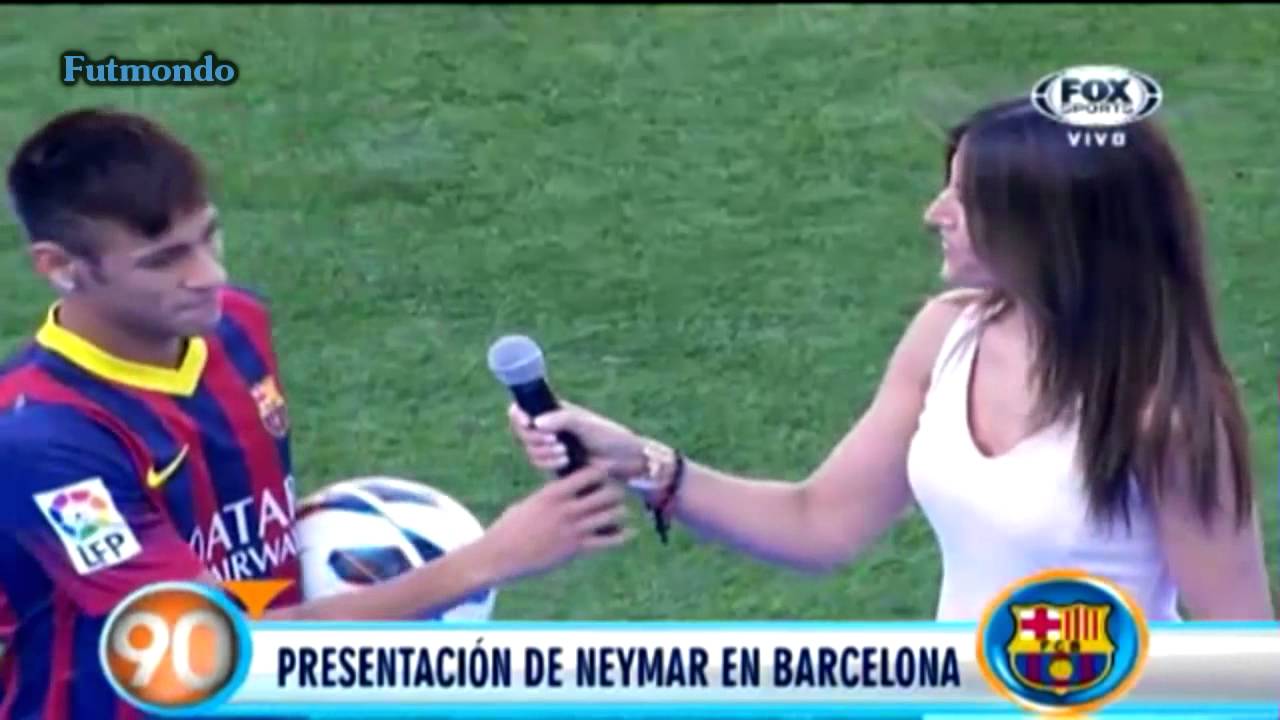 Presentacion de Neymar con el Barcelona en Vivo