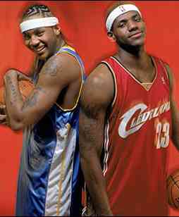 LeBron James y Carmelo Anthony