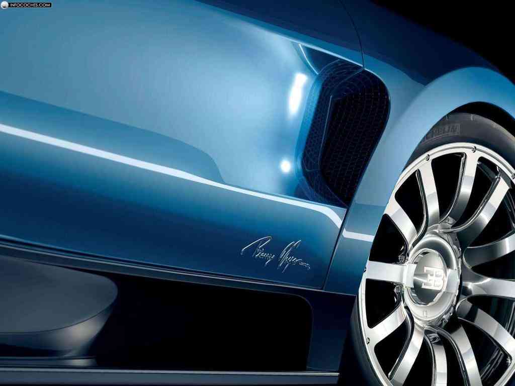 Bugatti EB 164 Veyron color azul y llantas