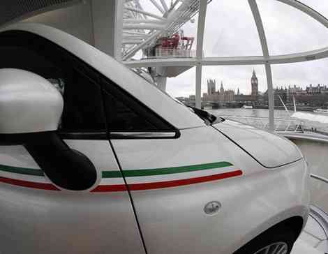 Fiat 500 dentro del London Eye