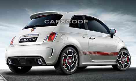 Trasera del Fiat 500 Abarth