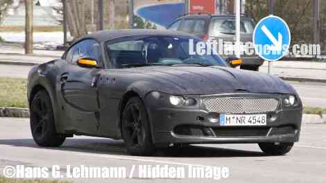 Foto espía de la próxima generación del BMW Z4 en una vista frontal