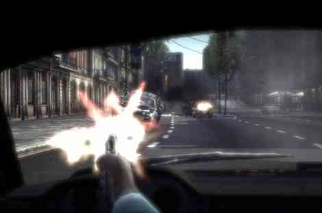 Disparando desde el interior de un coche