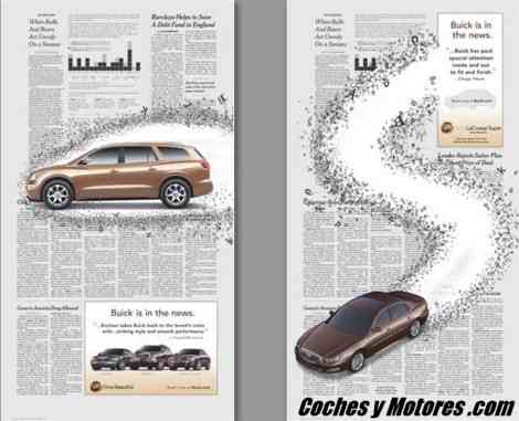 Buick Enclave y LaCrosse, ocupando páginas enteras en el Wall Street Journal