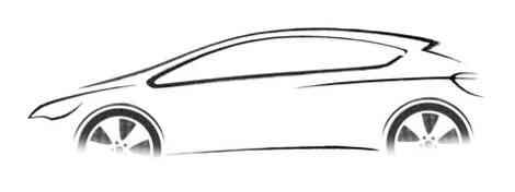 Otro boceto del Opel Astra 2009