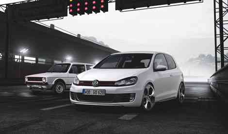 Golf VI GTi, al lado de la primera generación del Golf GTi