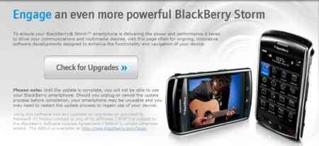 Actualización para BlackBerry Storm 2