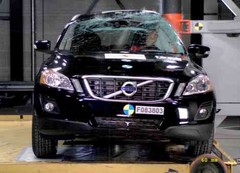 Impacto lateral (pole) del Volvo XC60