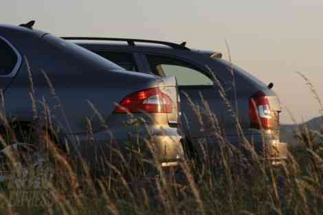 La parte posterior del Skoda Superb Combi