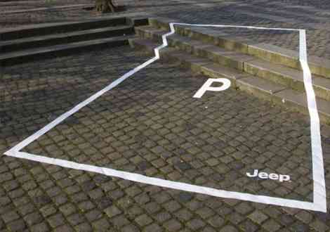 Aquí sólo puede aparcar un Jeep