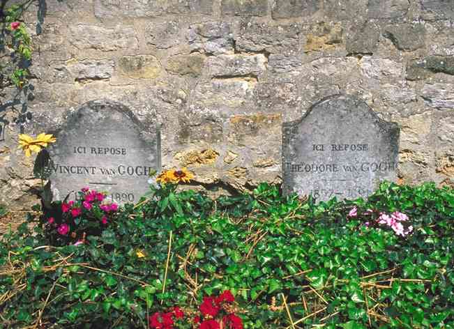 Tumbas de Vincent Van Gogh y de su hermano Théo.Auvers-sur-Oise. Francia