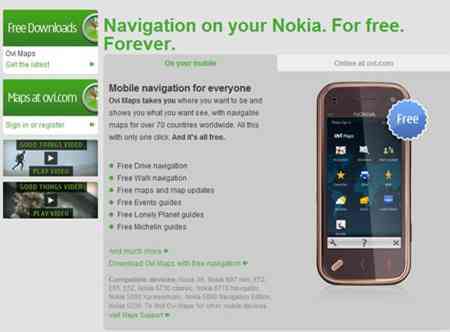 Nokia libera la navegación. GPS gratis para todos y para siempre 5