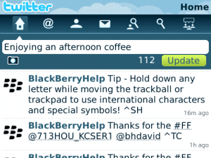 Llega Twitter oficial para BlackBerry 16