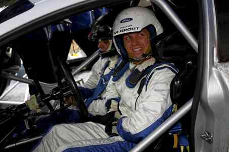 Petter Solberg realizando tests con el Ford Fiesta RS 5