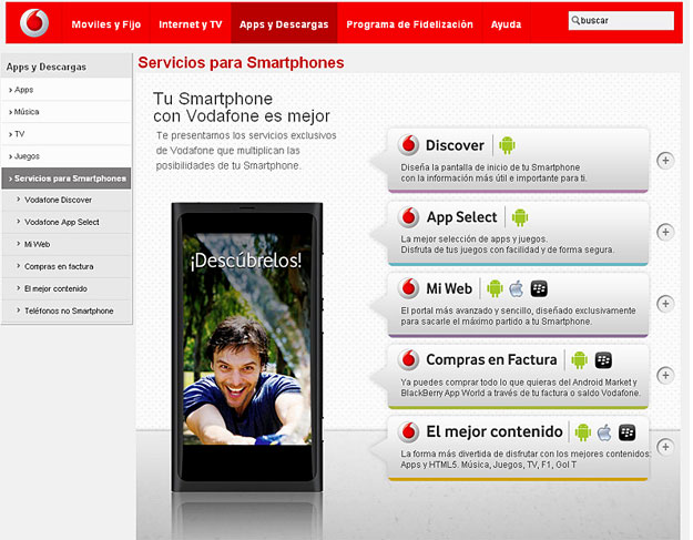 Vodafone presenta sus nuevos servicios para smartphones 5