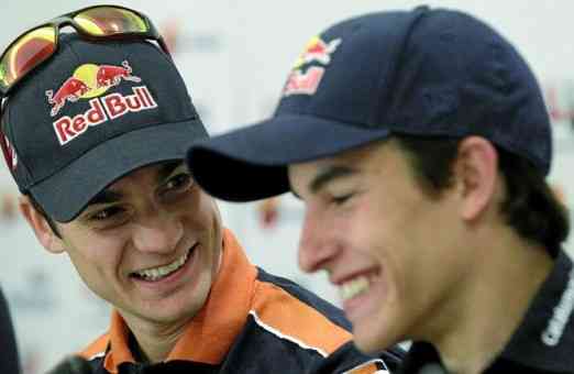 pedrosa y marquez juntos en el equipo oficial honda