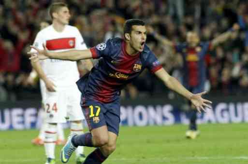 pedro celebra el gol antes el PSG