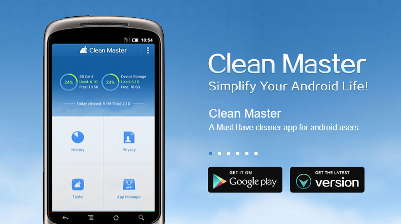 Liberar memoria smartphone clean