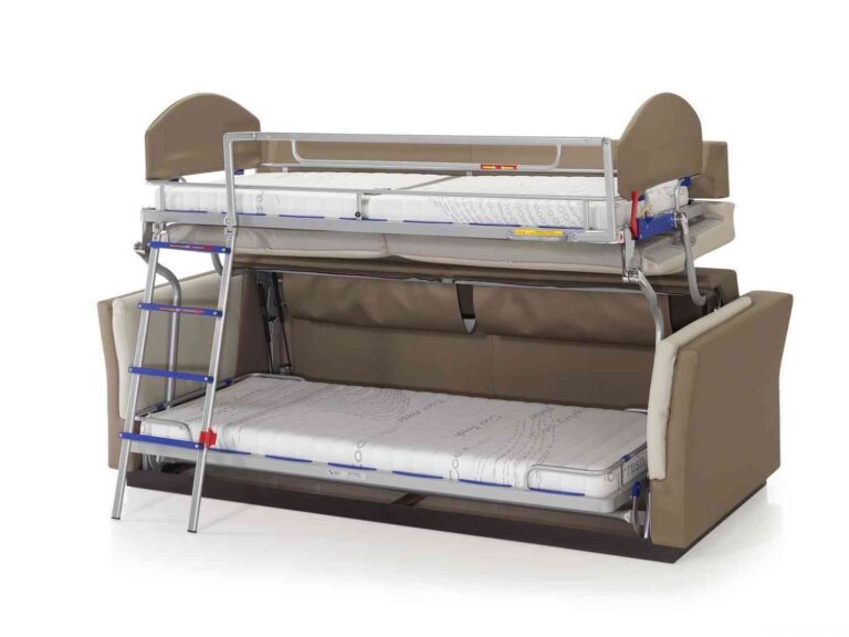 Un sofá que se transforma en una litera