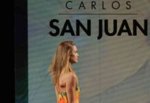 El colorido vibrante de la India, los corales, la lava y el Dios del Sol egipcio inspiran la moda 415