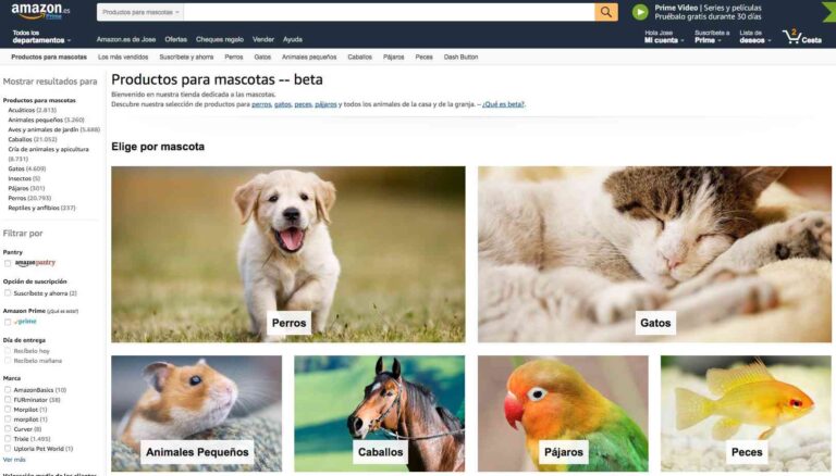 Amazon.es lanza su tienda para mascotas con 200.000 productos de más de 850 marcas