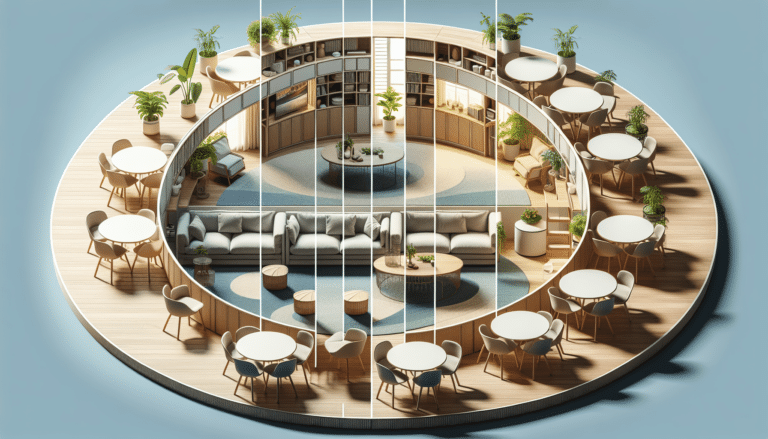 La transformación de espacios pequeños con mesas redondas extensibles