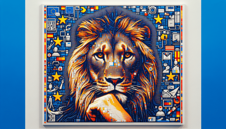 5 young people are standing in a circle all looking at their own phone