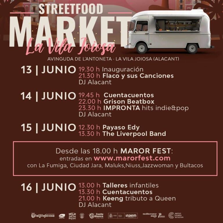 El Street Food Market llega esta semana por primera vez a La Vila Joiosa 