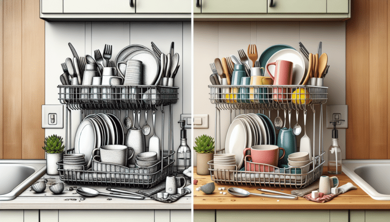 este escurreplatos portátil lucha contra la encimera desordenada