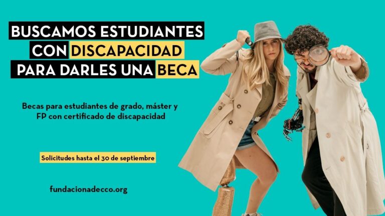 La Fundación Adecco convoca la VII edición de las becas de grado, máster y FP para jóvenes con discapacidad, con una inversión social de 300.000 euros