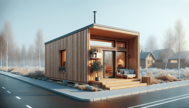 Esta mini casa prefabricada y moderna de madera con salón, cuarto de baño y terraza cubierta cuesta menos de 5000 euros