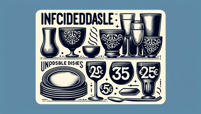 incluye platos y vasos por menos de 25 euros