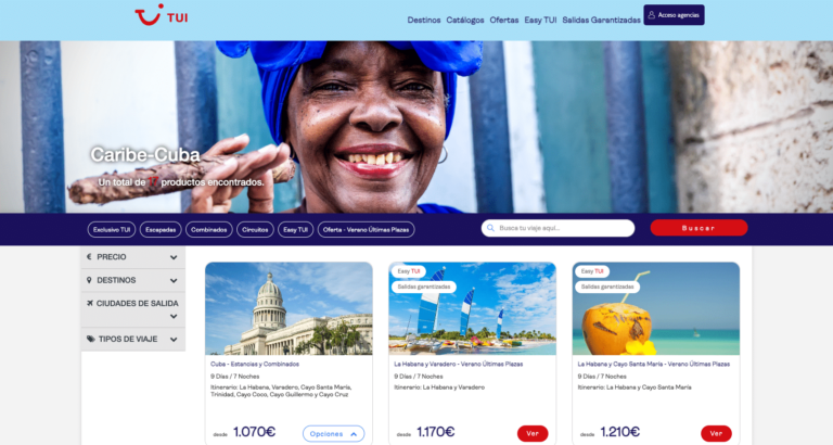 TUI Spain y la cadena hotelera Meliá Cuba, juntas en una campaña para promocionar el destino