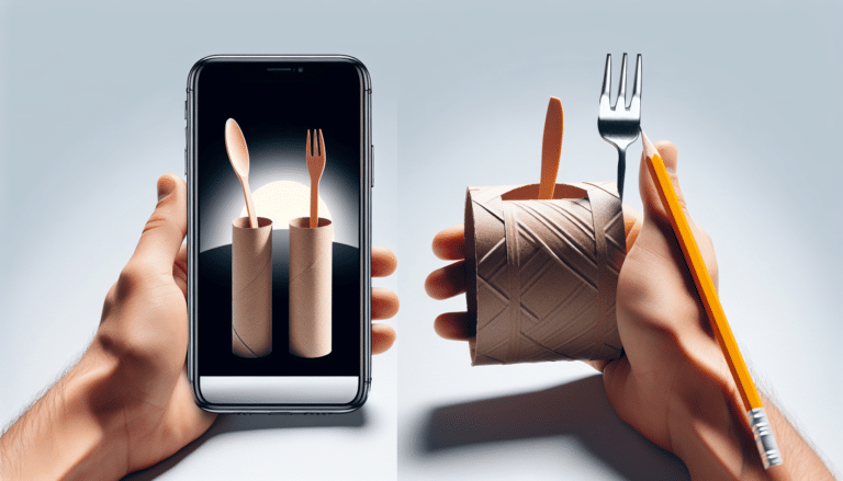 Reutiliza los rollos de papel cocina y fabrica un soporte para el teléfono móvil bonito y funcional