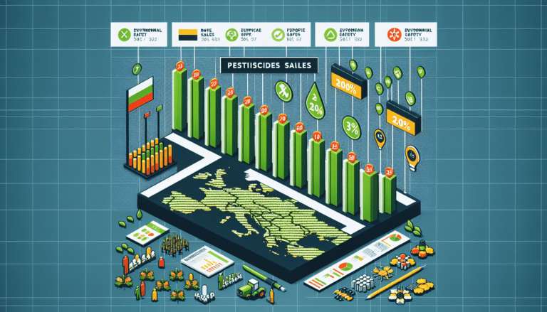 Pesticide being sprayed on crops.
