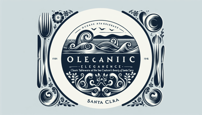 una vajilla inspiración Santa Clara, de color océano y diseño clásico para eventos y celebraciones