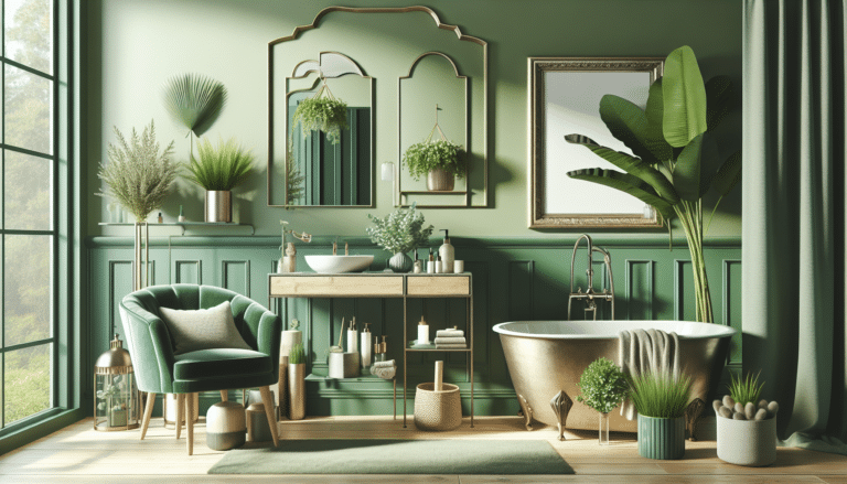 Por qué es chic decorar baños verdes