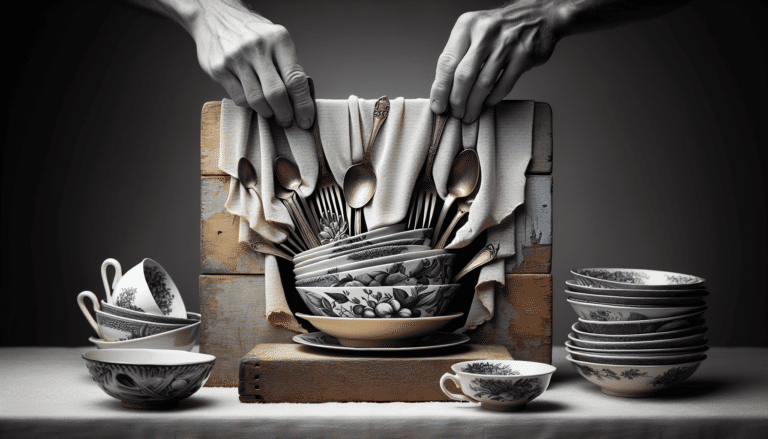 Iba a tirar a la basura esta vajilla sosa y aburrida, y así le di una segunda vida con un trozo de tela