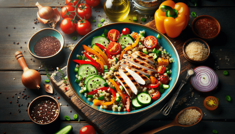 Receta Ideal para un Lunes: Ensalada de Quinoa con Verduras y Pollo