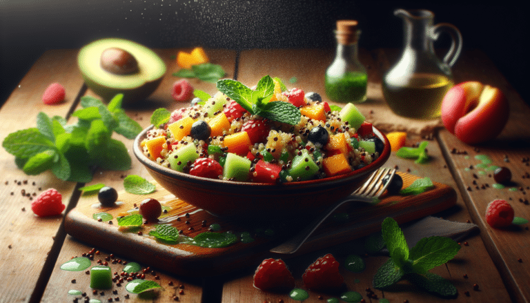Manjares para Martes 13: Ensalada de Quinoa con Frutas y Vinagreta de Menta