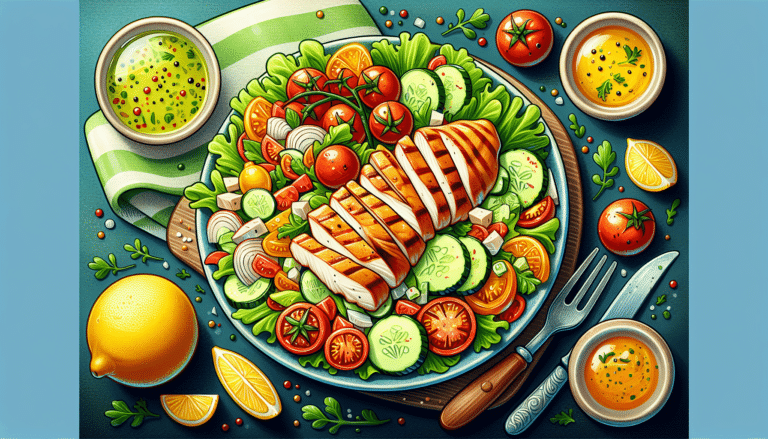 Receta de Ensalada Fresca con Pollo a la Parrilla y Vinagreta de Limón