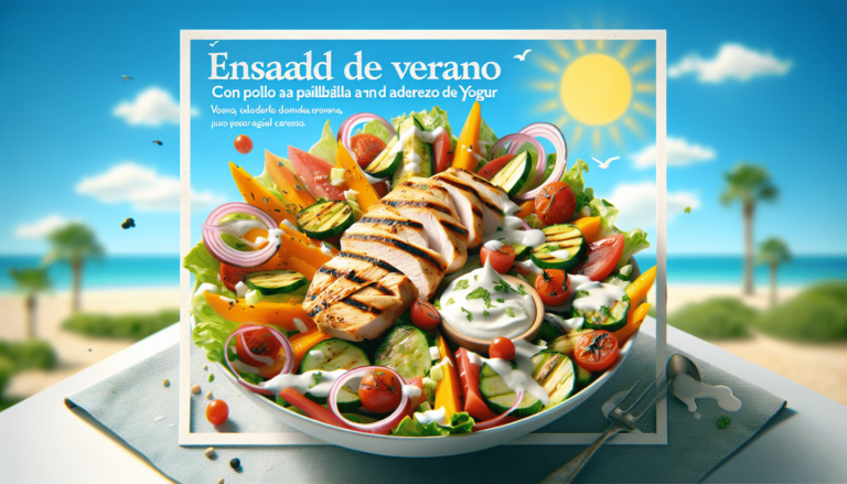 Ensalada de Verano con Pollo a la Parrilla y Aderezo de Yogur