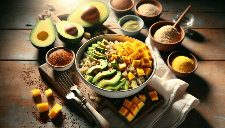 Título: Receta de Ensalada de Quinoa, Aguacate y Mango para Comenzar la Semana con Energía