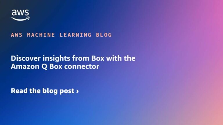 Discover insights from Box with the Amazon Q Box connector