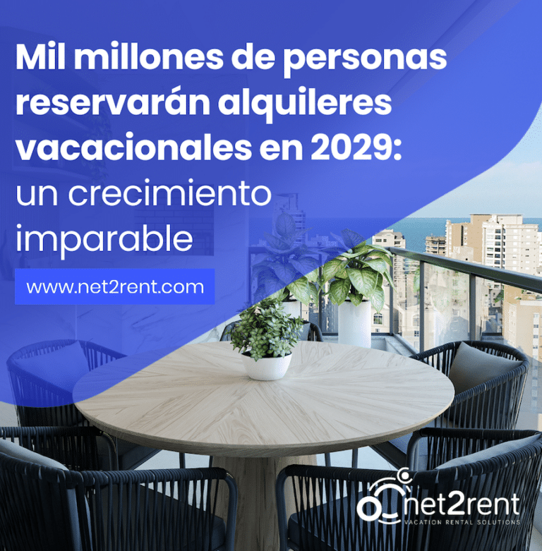 net2rent: Mil millones de personas reservarán alquileres vacacionales en 2029, un crecimiento imparable