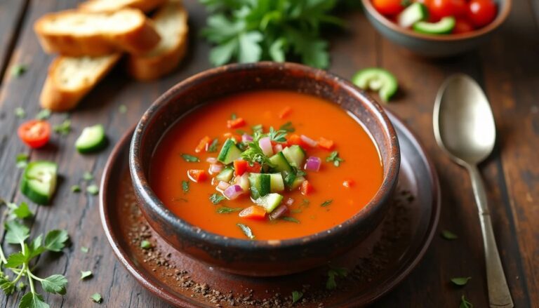 Gazpacho andaluz casero, la auténtica receta tradicional