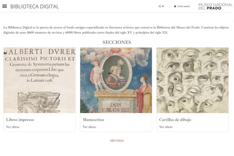 El Museo del Prado ofrece acceso libre online a más de 11.500 publicaciones de finales del siglo XV a principios del XX