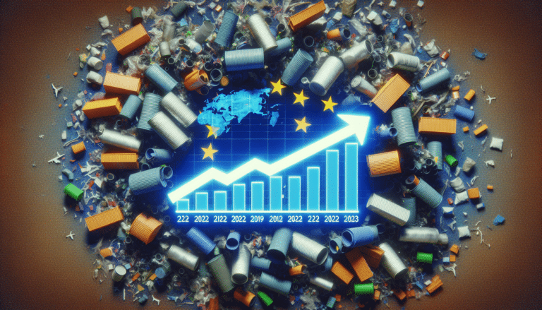 A pile of plastic recyclables