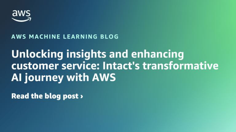 Unlocking insights and enhancing customer service: Intact’s transformative AI journey with AWS