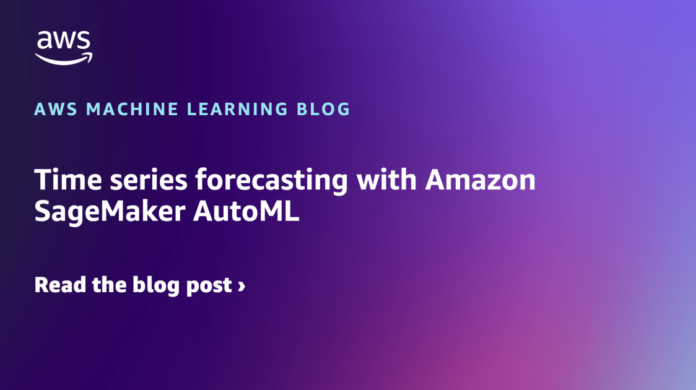 Time series forecasting with Amazon SageMaker AutoML